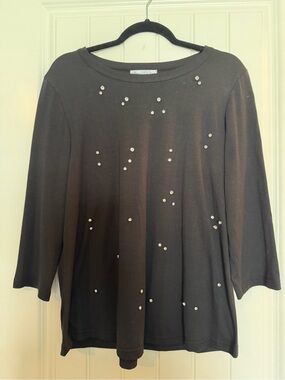 Embellished Black Women's Top NEVER WORN